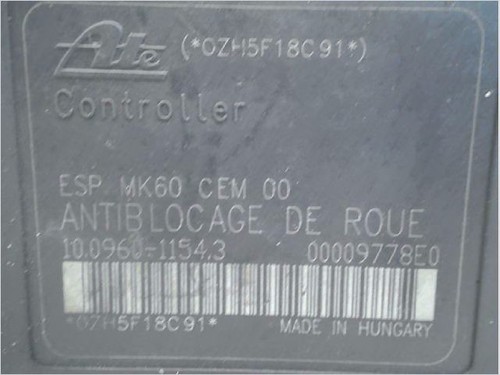 Calculateur abs occasion PEUGEOT 1007 Phase 1 - 1.4 HDI - Photo 6/6