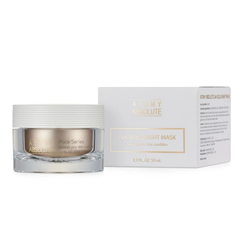 ATOMY Absolute 24K Gold Máscara de Noche 50 ml Noche Cuidado de la Piel Mascarilla para Dormir Foto 2 de 4