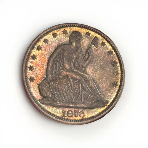 1876-S Liberty Seated Half Dollar *Natural Toning* Semi Proof Like