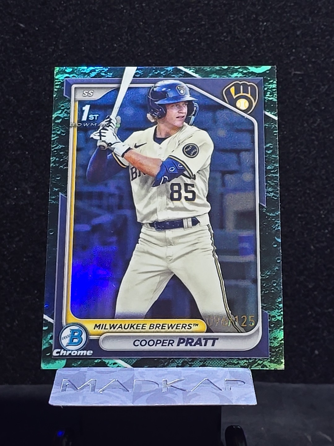 2024 Bowman - Chrome Prospects Cooper Pratt #BCP-137 Aqua Lunar Refractor /125