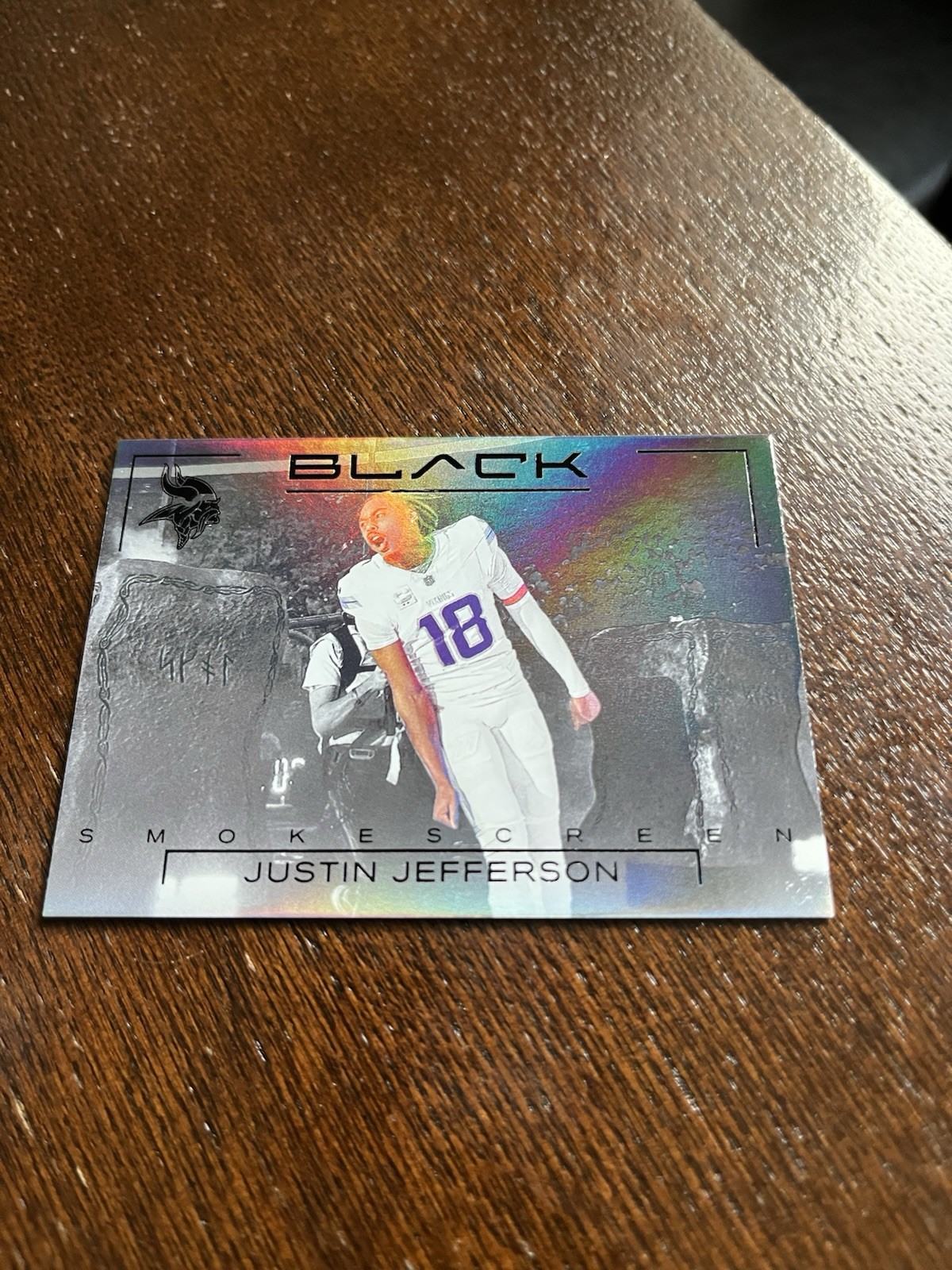 2025 Panini Black Smokescreen Justin Jefferson Minnesota Vikings #15 (Case Hit)