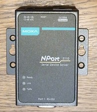 MOXA NPort 5110-1 Port Serial Device Server  10/100 Ethernet RS-232  READ DETAILS