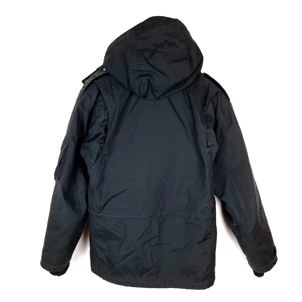 HELLY HANSEN Men's 3 in 1 Military Jacket Size S Black Removable Lining Cotton - Image 2 of 4