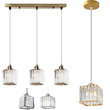 K9 Crystal Pendant Light Ceiling Chandelier E27 Hanging Lamp Dining Room 1/3 Way