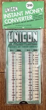 PJS Enterprises Unicon Currency Converter Vintage Low Tech Calculator
