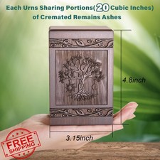 Tree of Life Wood Urn Adult Child Pet 20 Cu In