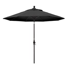 Pemberly Row Skye 9' Bronze Patio Umbrella in Olefin Black