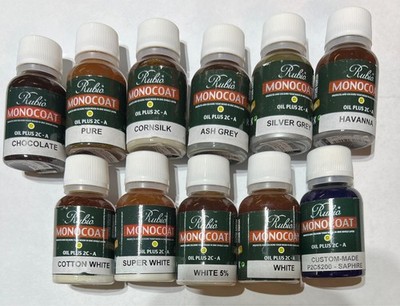 Rubio Monocoat Oil Plus 2C - 11 Full Bottles Different Colors 20ml Wood Finish