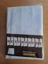 Weiße Bettwäsche Mako Damast - ungeöffnet 70er Jahre Aussteuer
