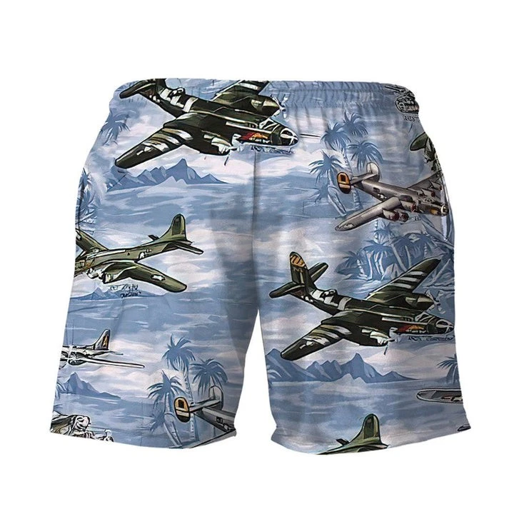 3D Aircrafts Custom Men Shorts