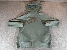Nike Hoodie Womens Medium Green Pullover Fleece Sweatshirt Funnel Neck Rally