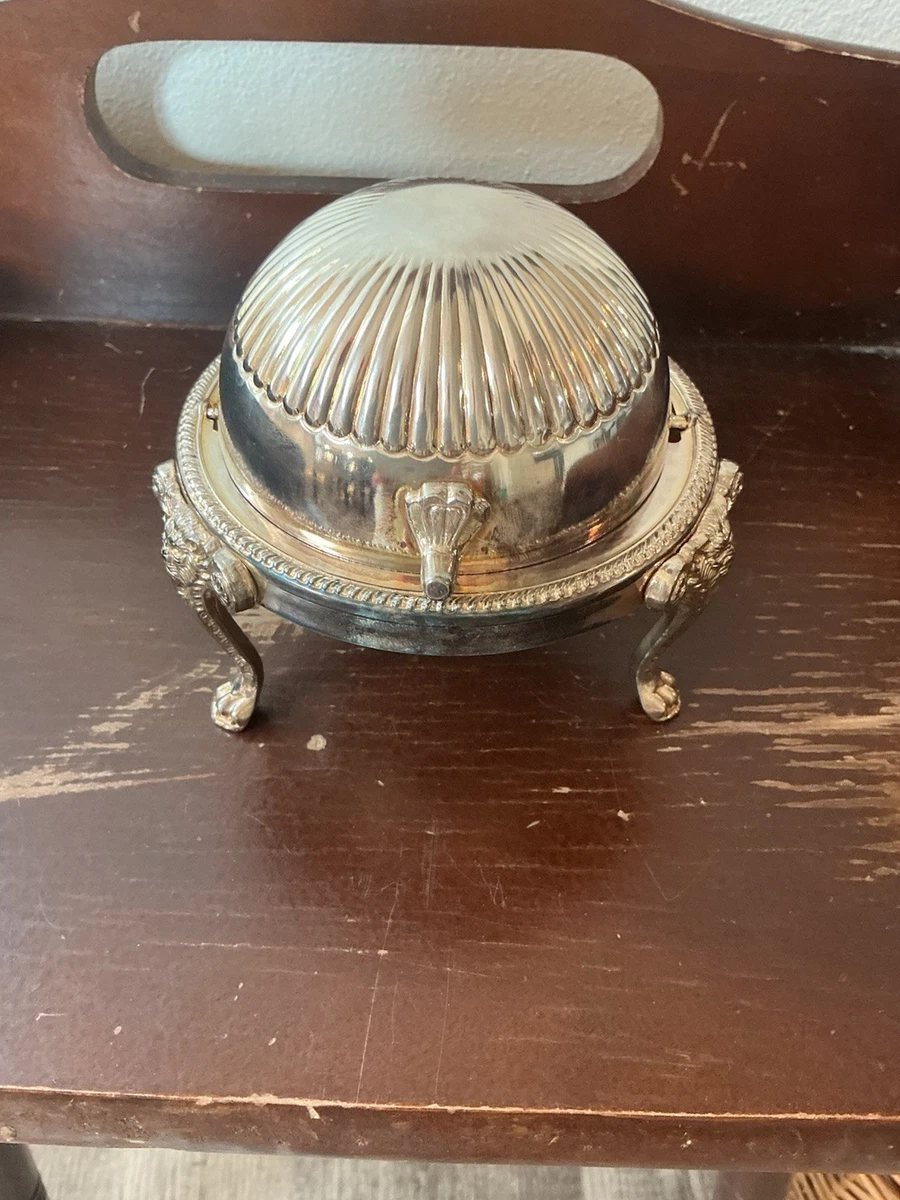 Antique Silver Plate Butter Dish In Antique Us Silver-Plated