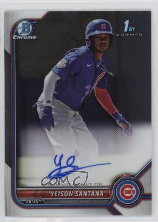2022 Bowman Chrome Prospect Auto Yeison Santana #CPA-YS Auto