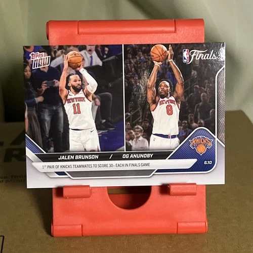 2026 Topps NOW #338 1st Knicks 30+ Each Finals Game Jalen Brunson + OG Anunoby video thumbnail