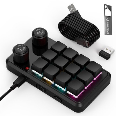 Macro Pad Macropad Programmable Keypad Customized 12-Key Mini Mechanical Gami...