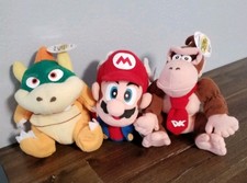 N64 BD A Plush 1997 Super Mario, Donkey Kong, Bowser W/ TAGS