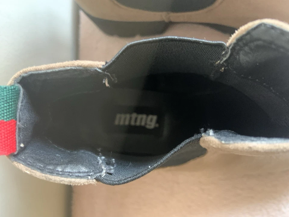 Mustang MTNG Ankle Boots Taupe Beige Nubuck Chunky Platform Size 4 37 Ex/Cond - Image 3 of 4