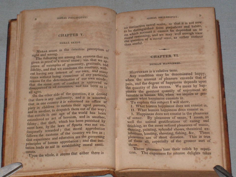 1828 BOOK PALEY'S MORAL PHILOSOPHY BY B. JUDD - image 4 of 4