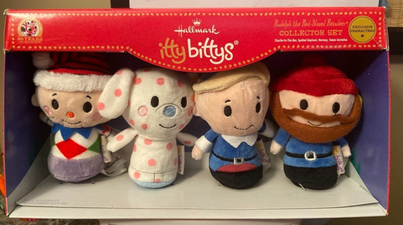 2014 Hallmark Itty Bittys Rudolph The Red-Nosed Reindeer 50 years Collectors Set