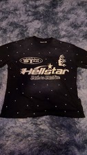 HELLSTAR Black Graphic Print Logo Crew Neck S...