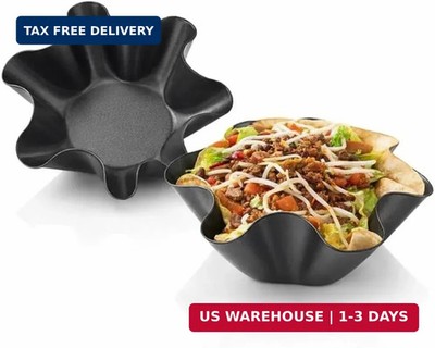 Tortilla Pan Set - Nonstick Large Taco Shell Bowl, Carbon Steel Tortilla Maker,