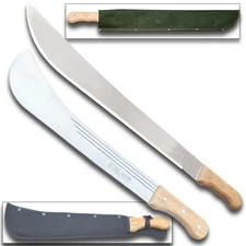 Crocodile Machete & Extra Long Functional Machete with Sheath SET OF 2