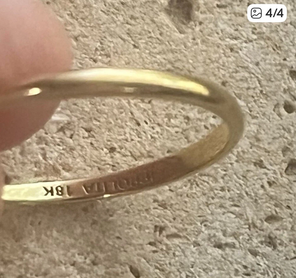 Delicado anillo Ippolita Lollipop oro 18k período diamantes talla 7 Foto 4 de 4