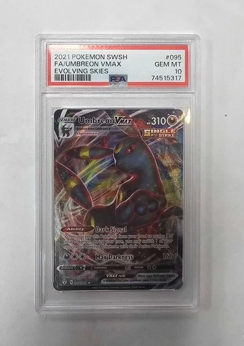 Pokemon TCG Umbreon VMAX - 095/203 Evolving Skies Ultra Rare - PSA 10 Gem Mint