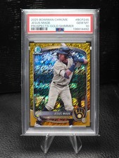 Jesus Made 2025 Bowman Chrome Prospects Gold Shimmer /50 POP 4 RC PSA 10 #BCP245