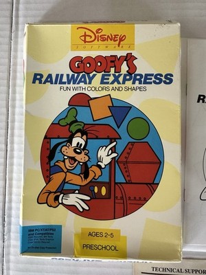 Disney Software Goofy s Railway Express Computer Game 3.5 inch Floppy Disk