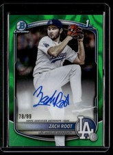 2025 Bowman Draft #CPA-ZR Zach Root Green Lava Auto /99