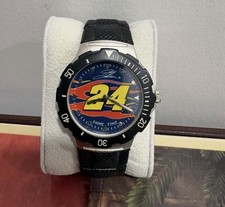 Jeff Gordon nascar Black and Blue Racing Watch quartz works runs
