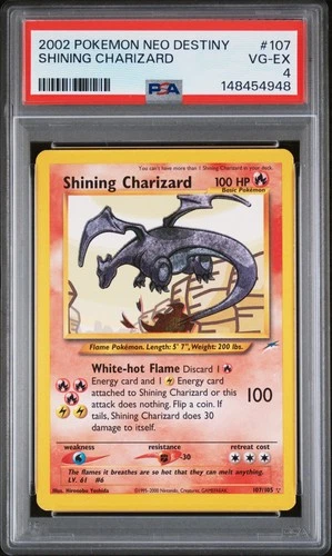2002 POKEMON NEO DESTINY #107 SHINING CHARIZARD PSA 4
