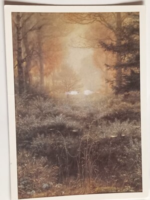 Vintage alte Kunstgeschichte Postkarte Sir John Everett Millais Dew Drenched Furze 18
