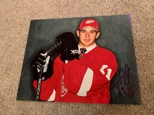 Xavier Ouellet signed phot 8x10 proof autographed Detroit Red Wings