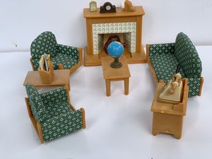 Calico Critters Dining Room Set Kitchen Cabinet Table Baby Chair Furniture 1809