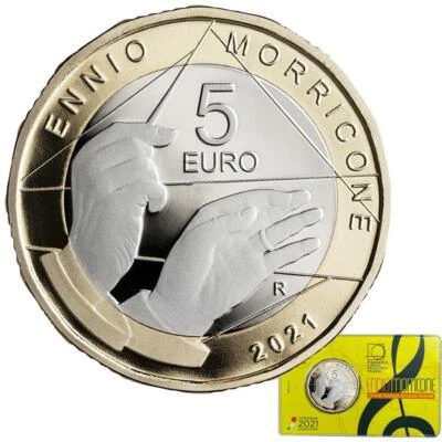 Italien 5 Euro 2021 Ennio Morricone Italienische Künstler PP - Bild 1 von 4