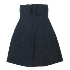 J. CREW Womens Black Strapless Mini Dress Petite Size 0 Lined