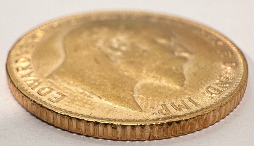 1907 United Kingdom Gold Sovereign Coin No Mint - London King Edward VII - Picture 3 of 5