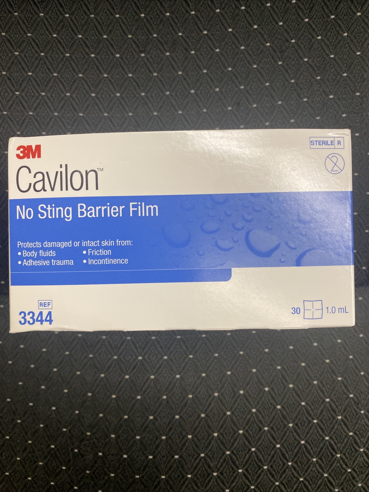 3M 3344 Cavilon, No-Sting Skin Barrier Wipe, Sterile, 30 Count Boxed Exp 2027