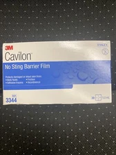 3M 3344 Cavilon, No-Sting Skin Barrier Wipe, Sterile, 30 Count Boxed Exp 2027