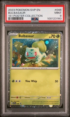 PSA 9 Mint Bulbasaur #046 Promo  151 Poster Collection Pokémon Card
