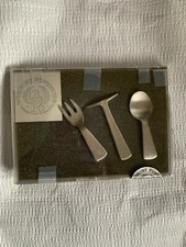 Set of Woodbury Pewter Baby Utensils - E
