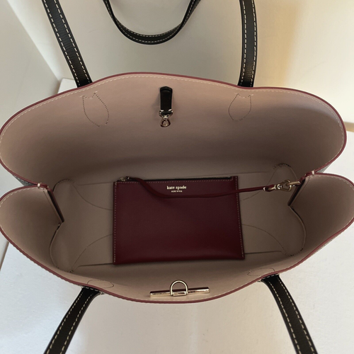 New Kate Spade All Day Large Tote Leather Black Multi - Picture 6 of 9