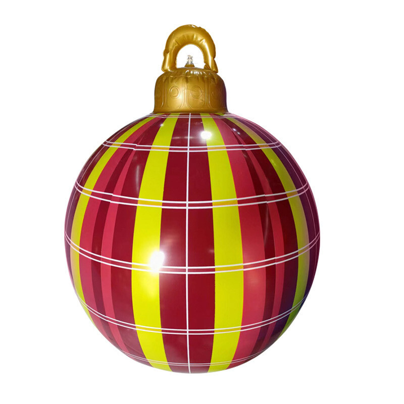 60cm Inflatable Christmas Ball PVC Christmas Tree Baubles Outdoor Party Decors eBay