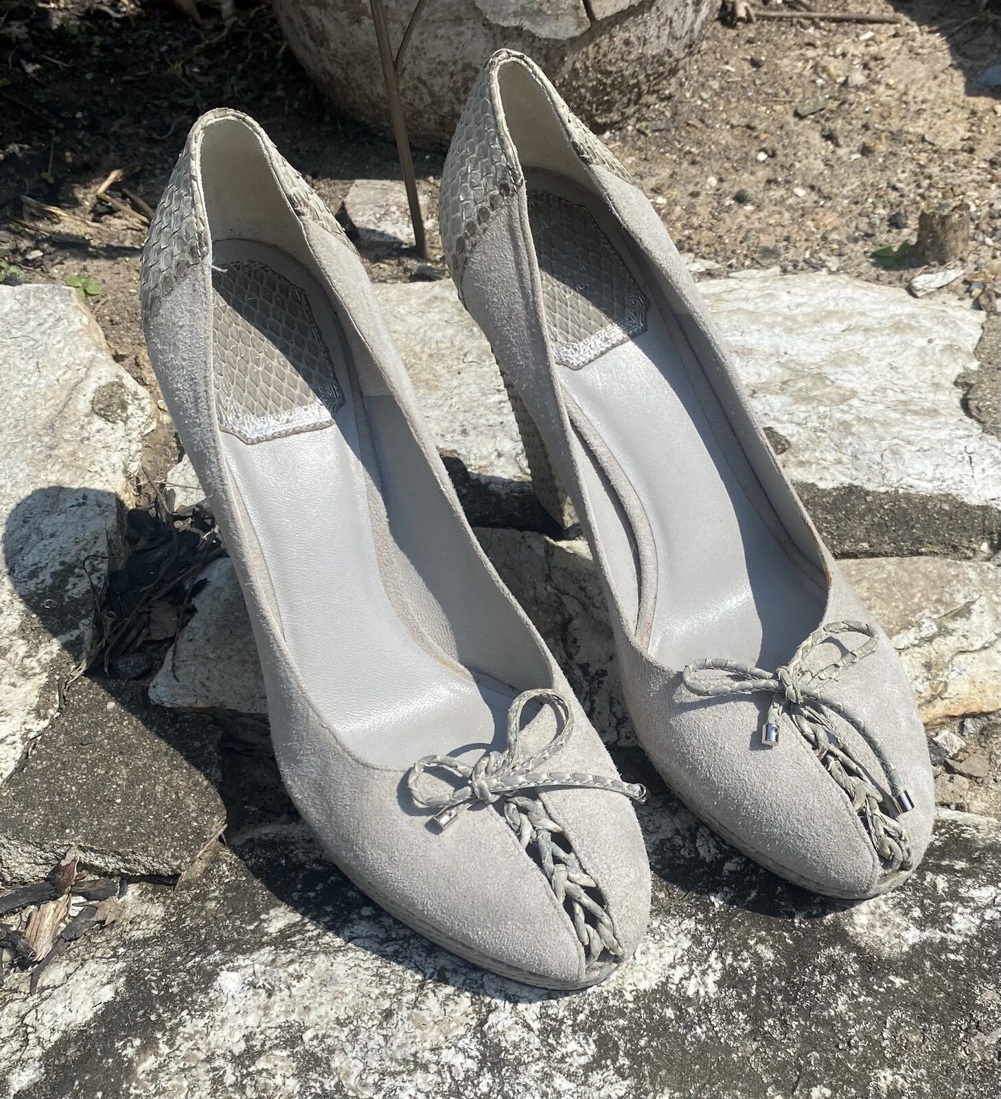 Talons Dior Beige daim 6 pouces taille :37