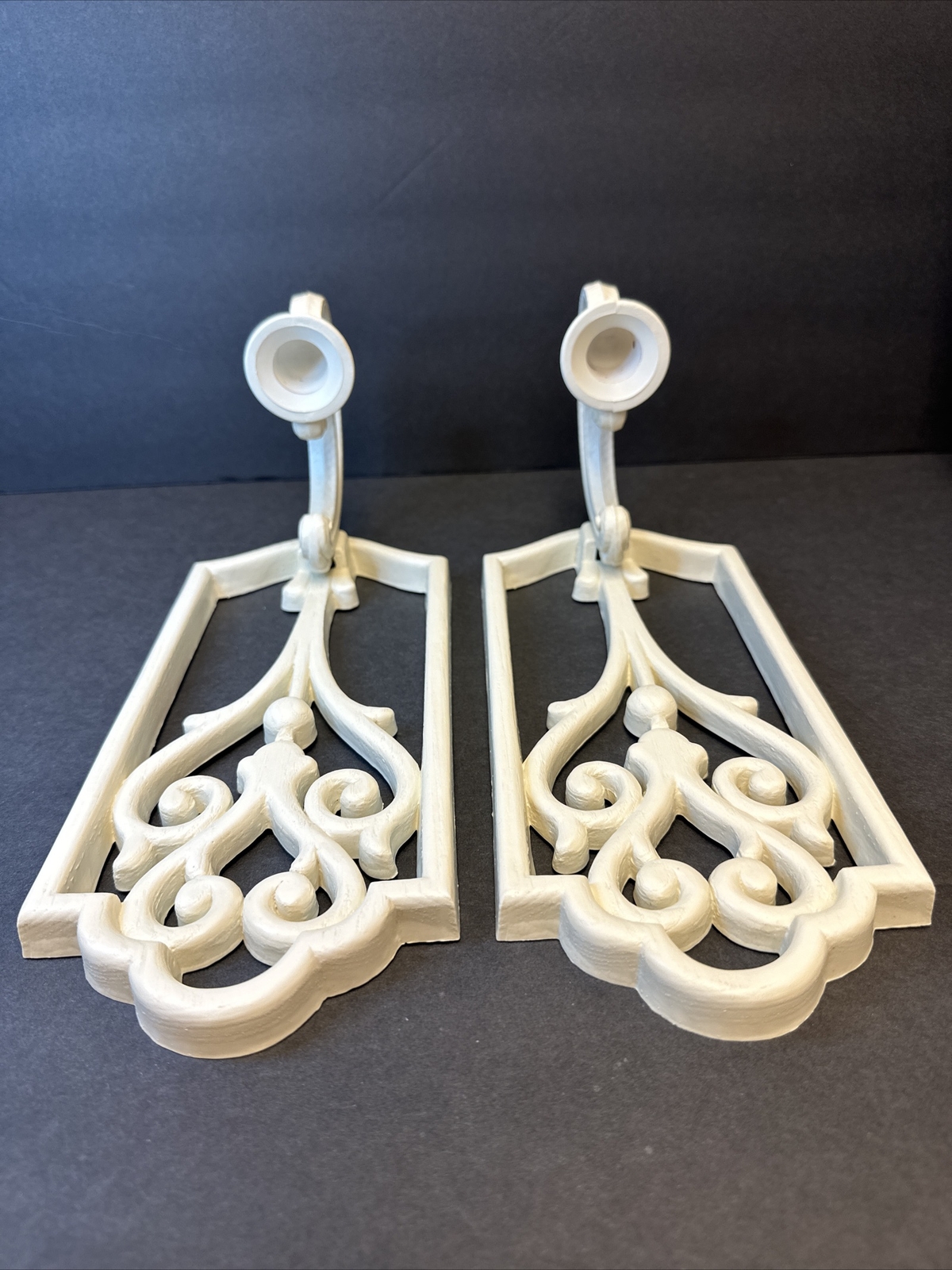 Vintage HOMCO 2 Piece White Wall Sconce Sconces Set 4229 Candle Holder Holders&nbsp;