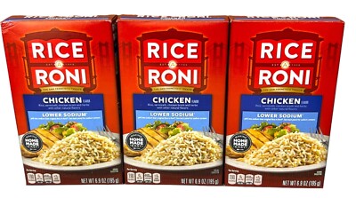 Rice A Roni Chicken Lower Sodium Flavored Rice Mix 6.9 oz (3 Pack)