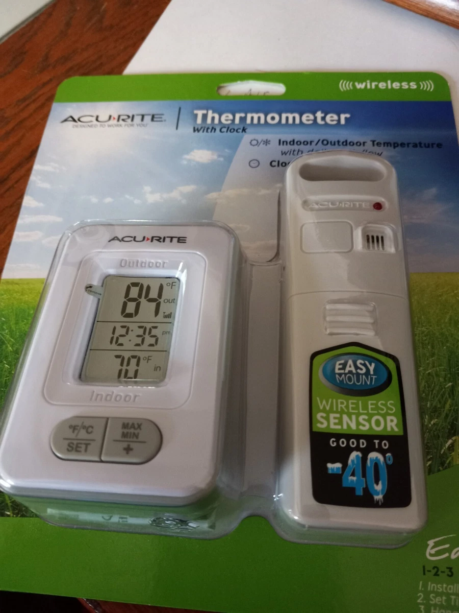 AcuRite Indoor Outdoor Thermometer 00782, 43 OFF