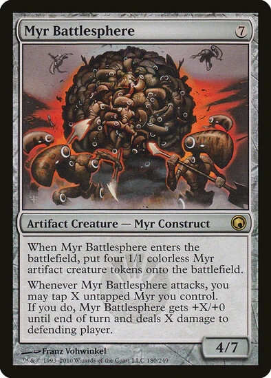Myr Battlesphere 1x FOIL SOM MTG Scars of Mirrodin Rare NM artifact construct Myr Battlesphere 1x FOIL SOM MTG Scars of Mirrodin Rare NM artifact construct